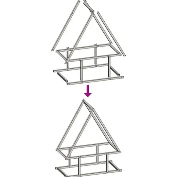 Brændestativ i koldvalset stål - Hold brændet organiseret | Størrelse: 50x25x60 cm | Farve: Hvid