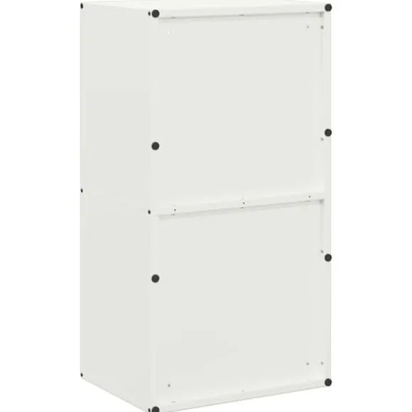 Brændestativ i koldvalset stål - Robust brændeholder | Størrelse: 40x30x75 cm | Farve: Hvid
