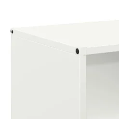 Brændestativ i koldvalset stål - Robust brændeholder | Størrelse: 40x30x75 cm | Farve: Hvid