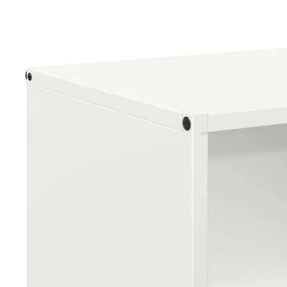 Brændestativ i koldvalset stål - Robust brændeholder | Størrelse: 40x30x75 cm | Farve: Hvid