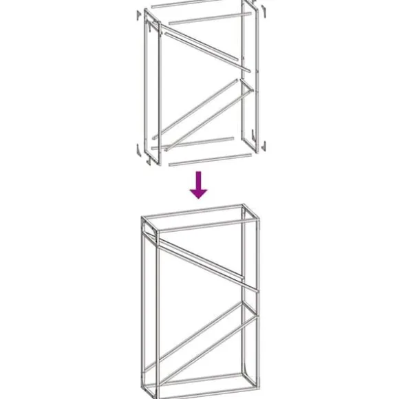 Brændestativ i koldvalset stål - Stabile brændeholder | Farve: Antracitgrå | Størrelse: 60x25x100 cm
