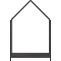 Brændestativ i koldvalset stål - Robust brændeholder | Størrelse: 60x25x90 cm | Farve: Sort