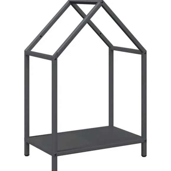 Brændestativ i koldvalset stål - Robust brændeholder | Farve: Antracitgrå | Størrelse: 40x25x60 cm
