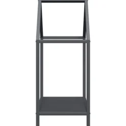 Brændestativ i koldvalset stål - Robust brændeholder | Farve: Antracitgrå | Størrelse: 40x25x60 cm