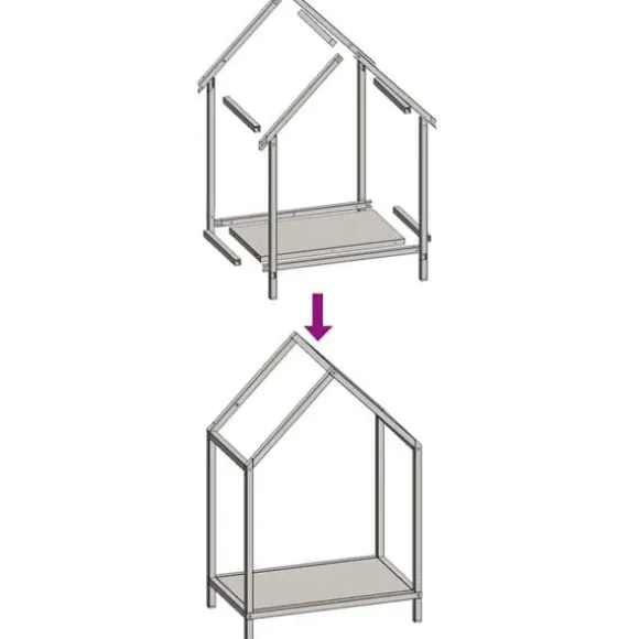 Brændestativ i koldvalset stål - Robust brændeholder | Farve: Antracitgrå | Størrelse: 40x25x60 cm