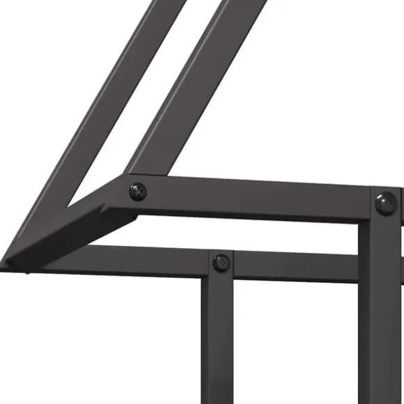 Brændestativ i koldvalset stål - Robust brændeholder | Størrelse: 50x25x60 cm | Farve: Sort