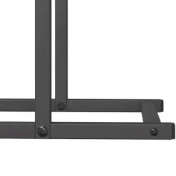 Brændestativ i koldvalset stål - Robust brændeholder | Størrelse: 50x25x60 cm | Farve: Sort