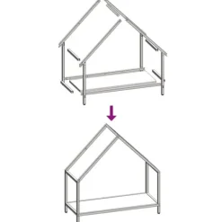 Brændestativ i koldvalset stål - Robust og stilfuldt | Størrelse: 60x25x60 cm | Farve: Antracitgrå