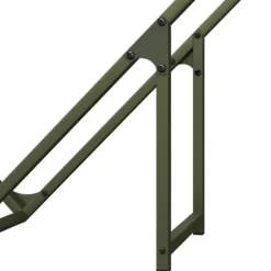 Brændestativ i koldvalset stål - Robust brændeopbevaring | Størrelse: 100x25x100 cm | Farve: Olivengrøn