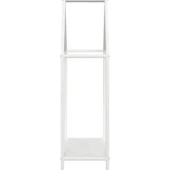 Brændestativ i koldvalset stål - Robust brændeholder | Størrelse: 60x25x90 cm | Farve: Hvid
