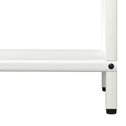Brændestativ i koldvalset stål - Robust brændeholder | Størrelse: 60x25x90 cm | Farve: Hvid
