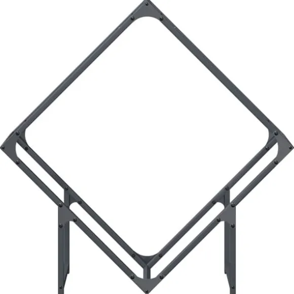 Brændestativ i koldvalset stål - Robust brændeholder | Størrelse: 80x25x80 cm | Farve: Antracitgrå