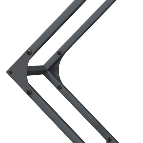 Brændestativ i koldvalset stål - Robust brændeholder | Størrelse: 80x25x80 cm | Farve: Antracitgrå