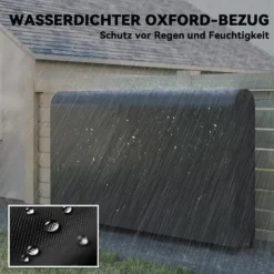 Brændestativ i metal 199 × 30 × 121 cm – 0,6 m³ med vandtæt betræk, op til 300 kg