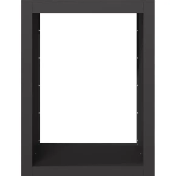 Brændestativ i stål - Pæn opbevaring af brænde | Størrelse: 60x40x80 cm | Farve: Sort