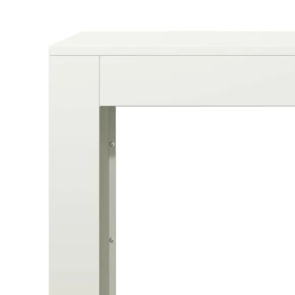 Brændestativ i stål - Slidstærkt og vejrbestandigt | Størrelse: 60x40x80 cm | Farve: Hvid