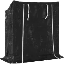 Brændestativ med regnslag - Galvaniseret stål | Størrelse: 100,5x40,5x110,5 cm