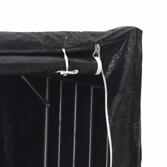 Brændestativ med regnslag - Galvaniseret stål | Størrelse: 100x40x200 cm