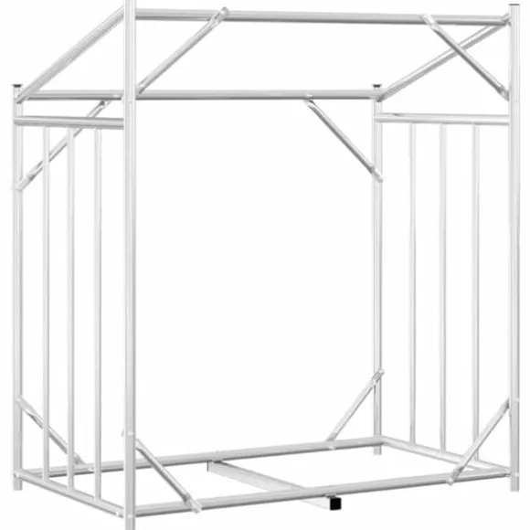 Brændestativ med regnslag i galvaniseret stål | Størrelse: 101x61x110,5 cm