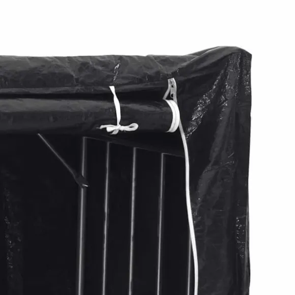 Brændestativ med regnslag i galvaniseret stål | Størrelse: 101x61x110,5 cm