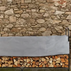 Brændestativ, Metal, 122x245x40 cm, Sort