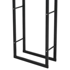 Brændestativ, 40x25x150 cm, Sort