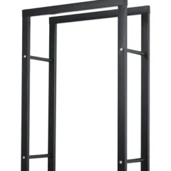 Brændestativ, 40x25x150 cm, Sort