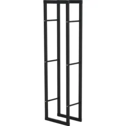 Brændestativ, 40x25x150 cm, Sort