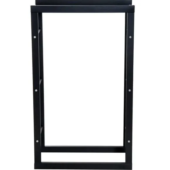Brændestativ, 60x25x100 cm, Sort, Metal
