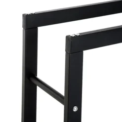 Brændestativ, 60x25x100 cm, Sort, Metal