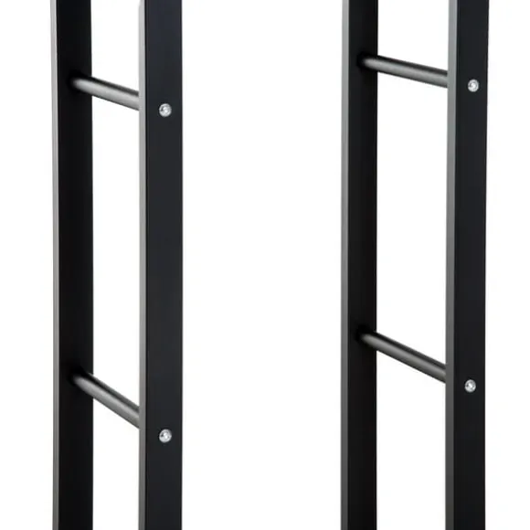 Brændestativ, 60x25x100 cm, Sort, Metal
