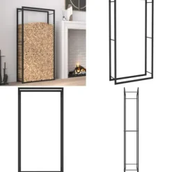 Brændestativ 80x28x154 cm stål matsort - Brændestativ - Brændestativer - Home & Living