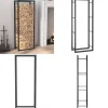 Brændestativ 50x28x132 cm stål matsort - Brændestativ - Brændestativer - Home & Living