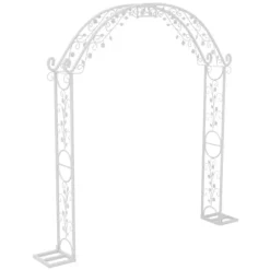 Bryllupsbue Stativ, Elegant Metal Design, Stor Størrelse,HVID, 220x30x240cm