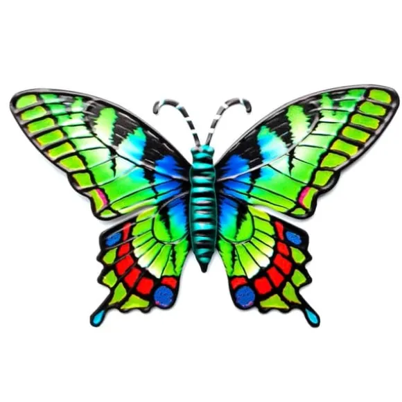 Butterfly Vægskilt Have Ornament 18,5x0,3x12cm - Grøn