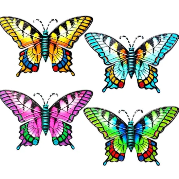 Butterfly Vægskilt Have Ornament 18,5x0,3x12cm - Grøn