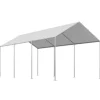 Carport erstatningsoverdækning 6x3,43x2,87 m grå, vandtæt, PE-materiale