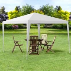 [casa.pro]® Havepavillon - Partytelt - foldelig - vandtæt - 300x300x255cm - hvid
