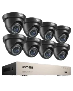 CCTV Sikkerhedskamera System, 8 Kanaler, HD 1080P, Ingen