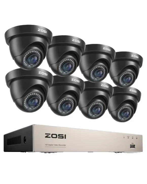CCTV Sikkerhedskamera System, 8 Kanaler, HD 1080P, Ingen