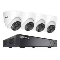 CCTV Sikkerhedssystem, 5MP Ultra HD, 8 Kanal,2T, 4Pcs kamera sæt