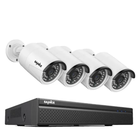 CCTV Sikkerhedssystem, 5MP/3MP Opløsning, IP66 Vandtæt, 4PCS 5MP, Ingen