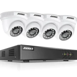 CCTV-system, 5MP opløsning, nattevisions teknologi,4T, Hvid