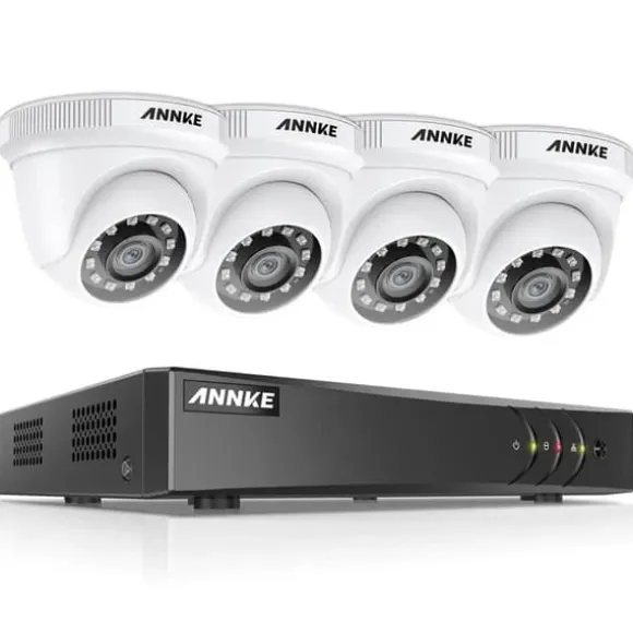 CCTV-system, 5MP opløsning, nattevisions teknologi,4T, Hvid