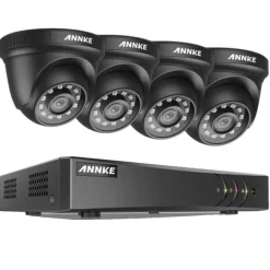 CCTV-system, 5MP opløsning, nattevisions teknologi,Sort, 4T
