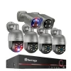 CCTV-system, 8MP opløsning, tovejskommunikation,8CH NVR 6 Kamera A, 1T