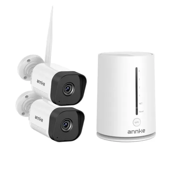CCTV-system, trådløs teknologi, nattevisionskapacitet,2PCS Kamera