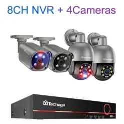8CH CCTV-system, 4K opløsning, H.265 kompression,8ch 4 kameraer