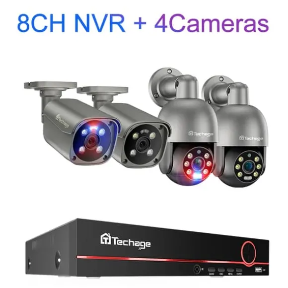 8CH CCTV-system, 4K opløsning, H.265 kompression,8ch 4 kameraer