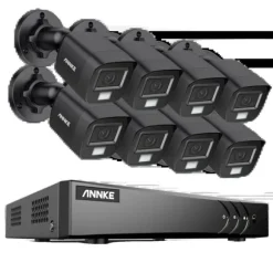 8CH DVR CCTV Sikkerhedssystem, 5MP Ultra HD Opløsning, Infrarød Nattesyn,Ingen, 3K CMOS Kamera-c